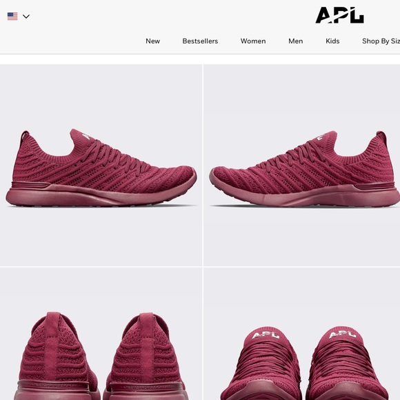 APL Shoes - APL Techloom Wave Oxblood / Metallic Silver Lightly used 8.5